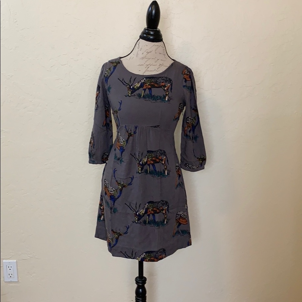 Boden Deer Print Dress
